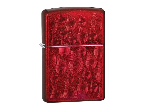 Org.ZIPPO Candy Apple Red Iced "Flames" 60004598