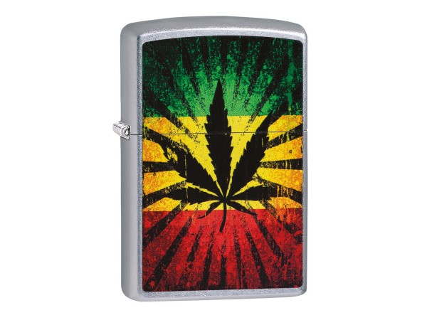 Org.ZIPPO street cr. color "Rastafari Leaf" 60003901