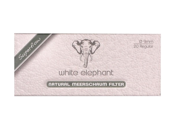 White Elephant Natur-Meerschaumfilter 9mm Box Inhalt 20 Filt
