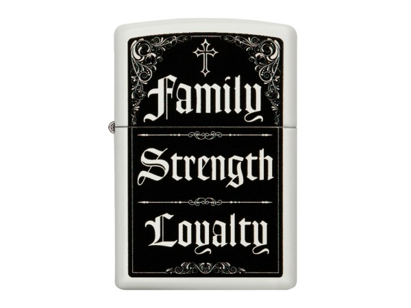 Org.ZIPPO weiß color "Family-Strength-Loyalty" 60004548