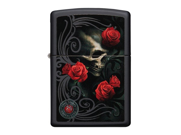 Org.ZIPPO schwarz color "Anne Stokes Roses/Skull" 60004499